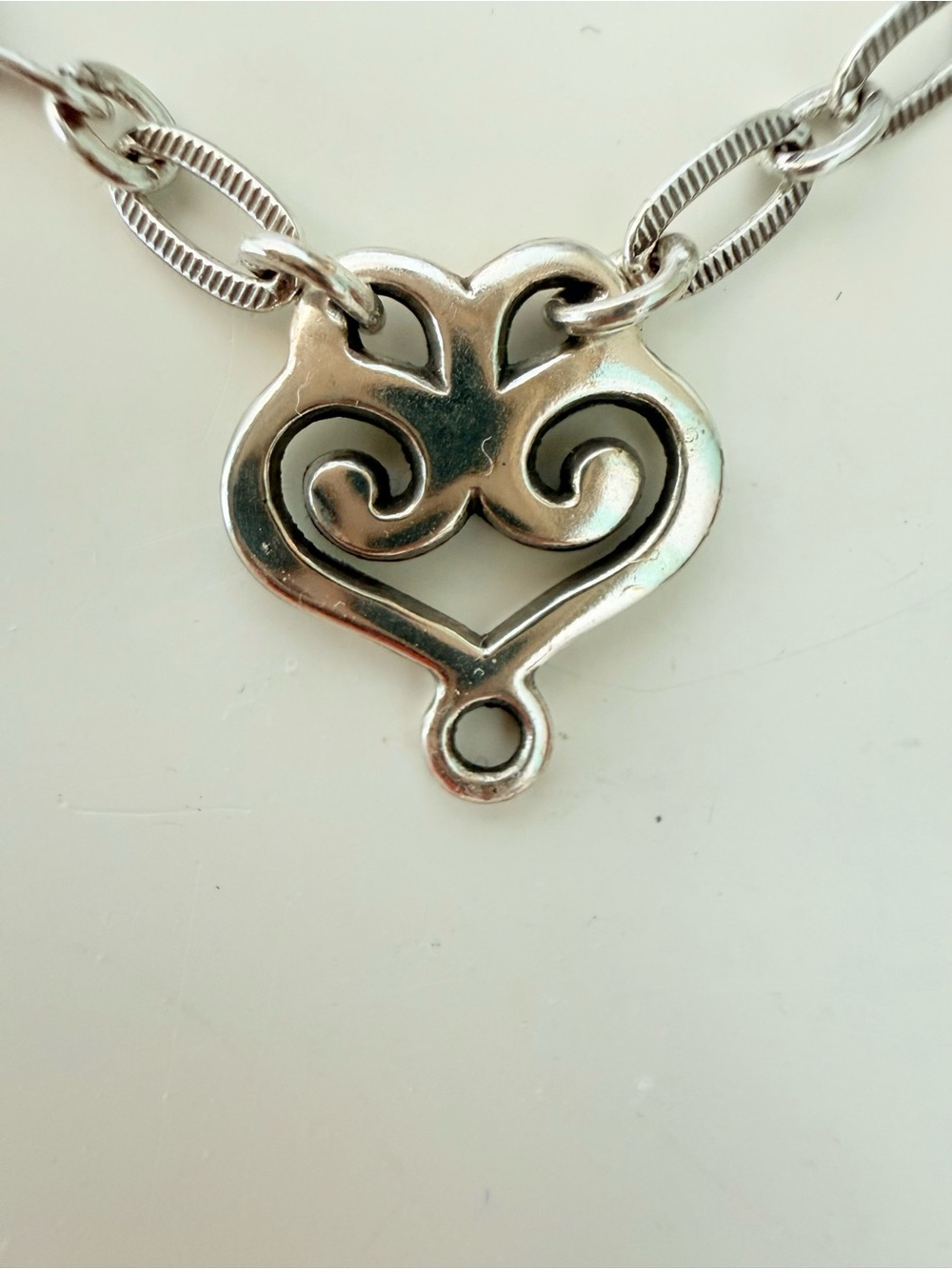 Brighton Sterling Silver Heart Pendant Necklace - Silver - Picture 4 of 4